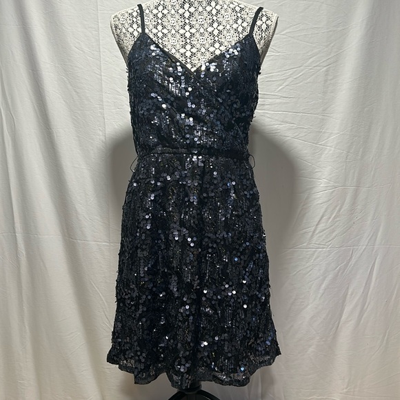 Express Dresses & Skirts - Express Black Sequin Dress Size Medium